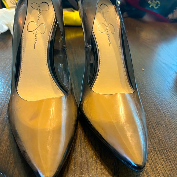 jessica simpson acrylic hi heeled pumps - Picture 3 of 4